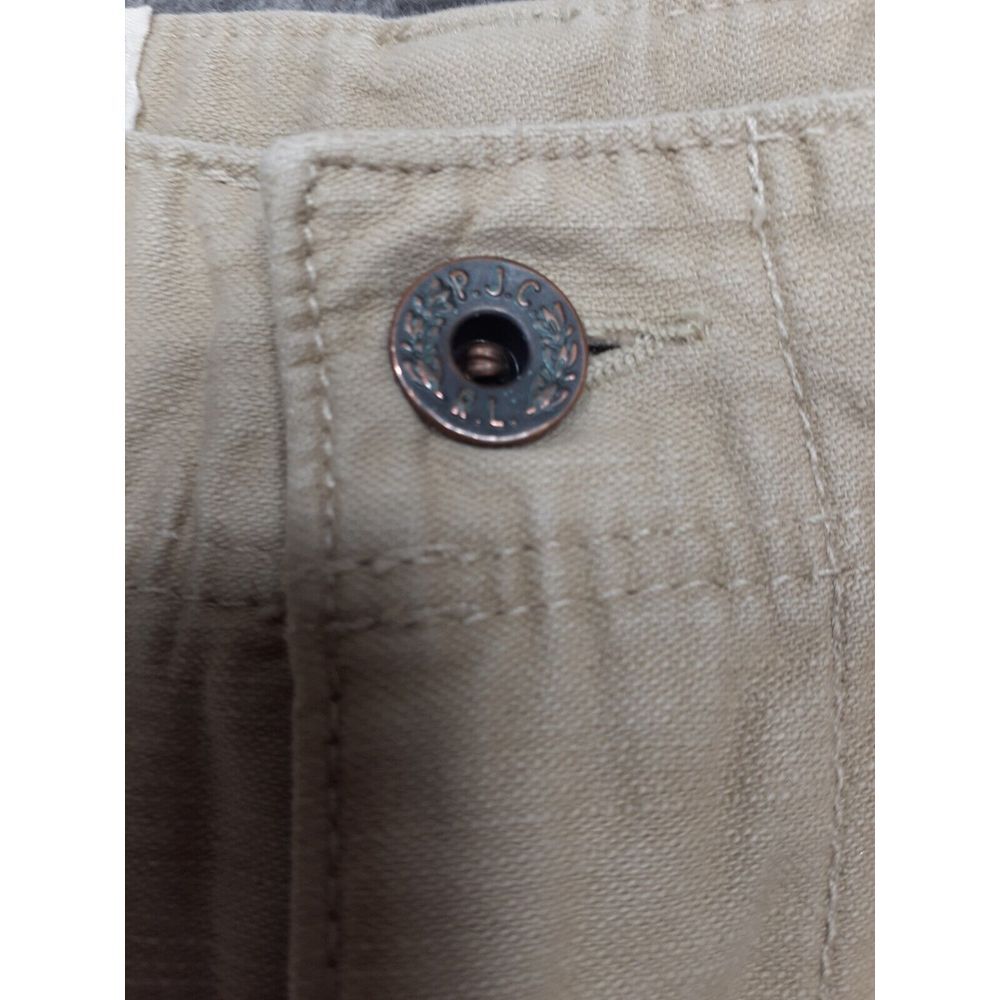 Vintage Polo Jeans Co. Baggy Cargo Pants Mens (fits 36x29) beige skater Wide leg - Picture 7 of 15